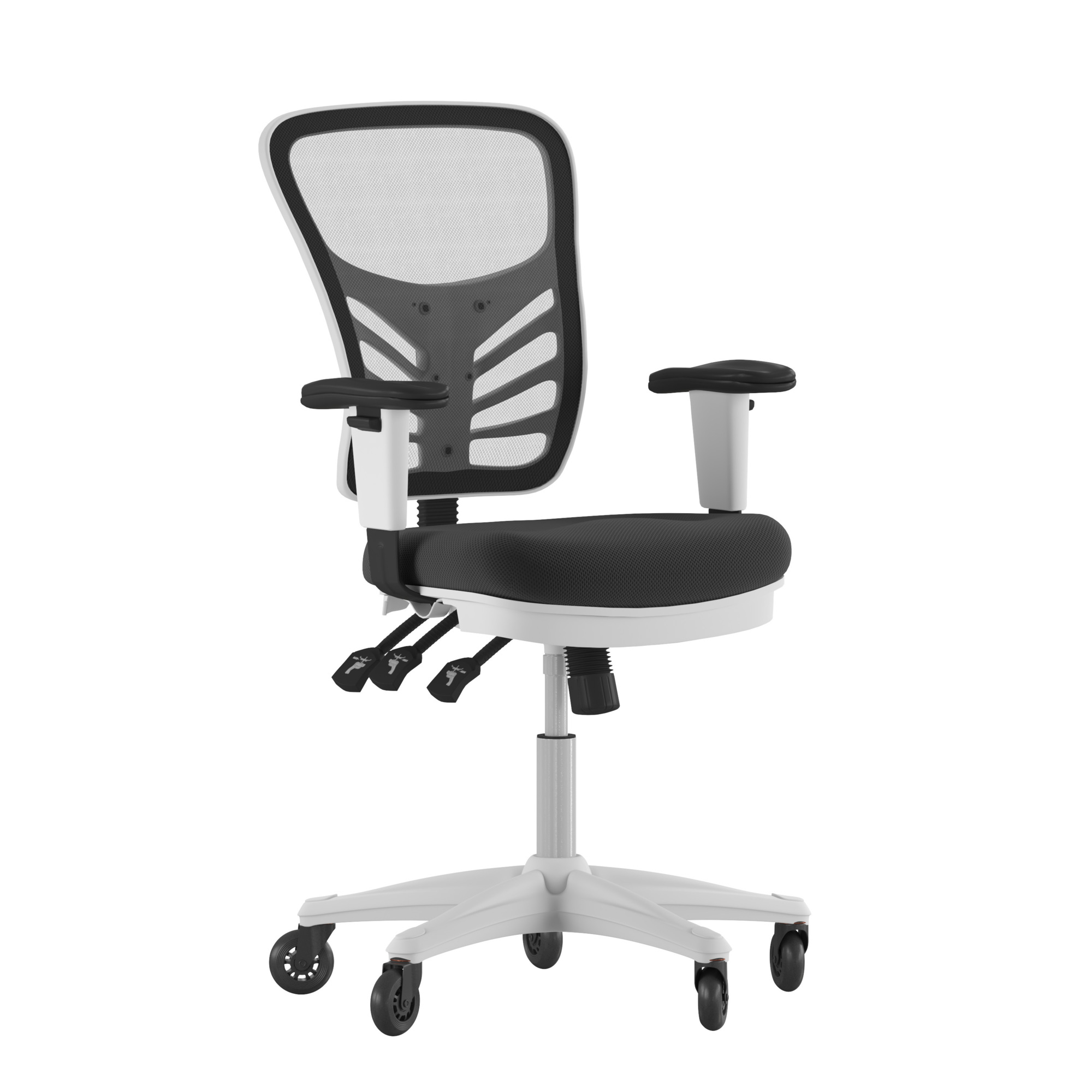 Flash Furniture, Black Mesh Multifunction Chair - Roller Wheels, Included (qty.) 2 Model# HL0001WHBKRLB
